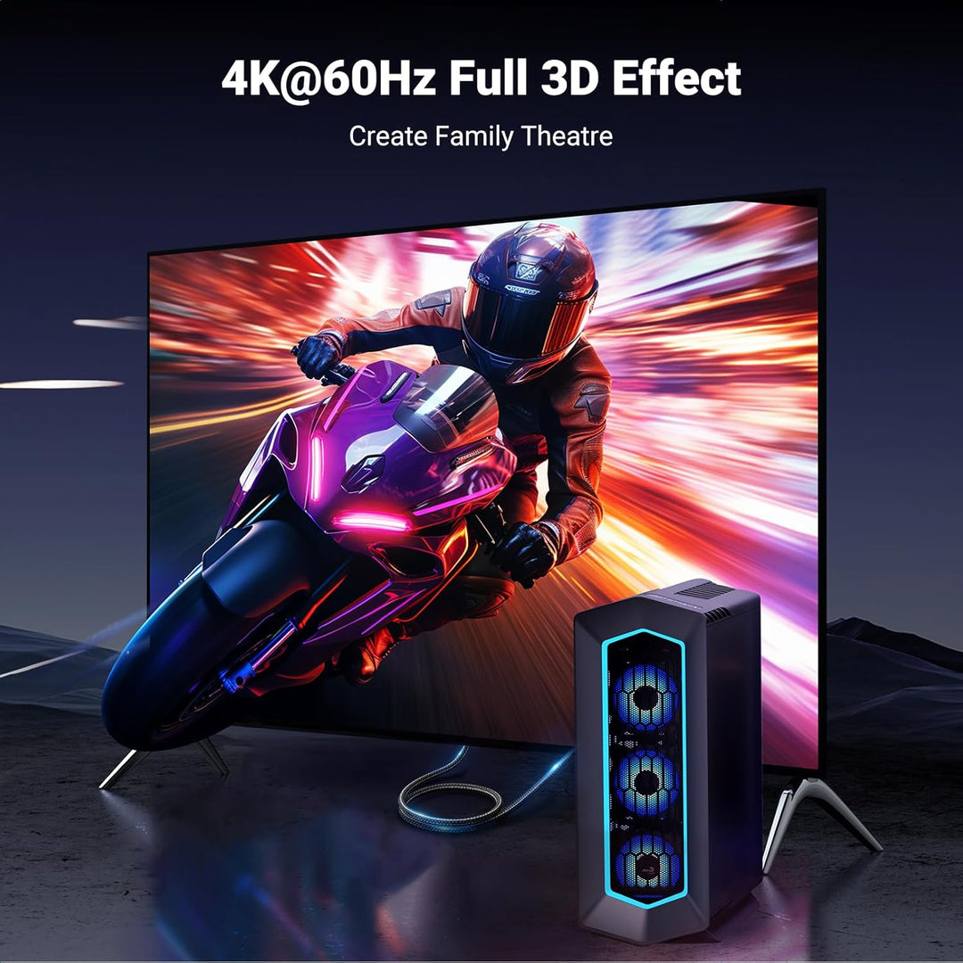 UGREEN 4K@60Hz DisplayPort zu HDMI Kabel DP zu HDMI Kabel Uni-Direktional DP 1.2 zu HDMI 2.0 Kabel H