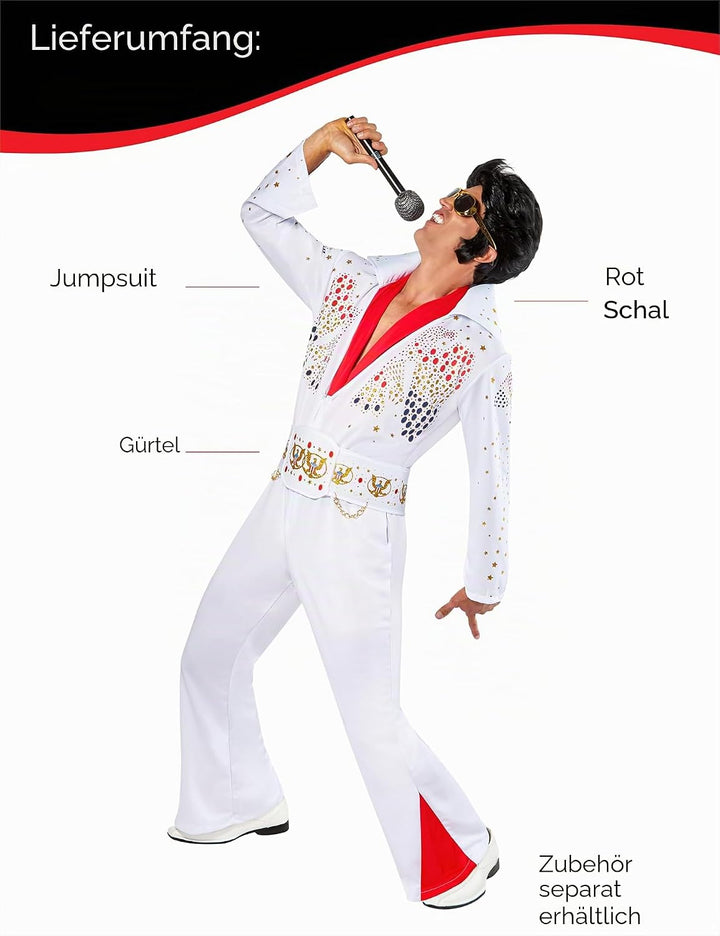 Rubies Deutschland 3 889050 S - Deluxe Elvis Grösse 46/48, S
