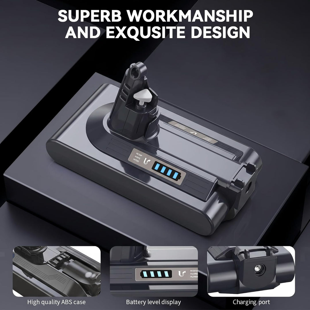 Morpilot 8000mAh Akku für Dyson V10 SV12, Ersatzakku für V10 Absolute Animal Motorhead Fluffy Extra