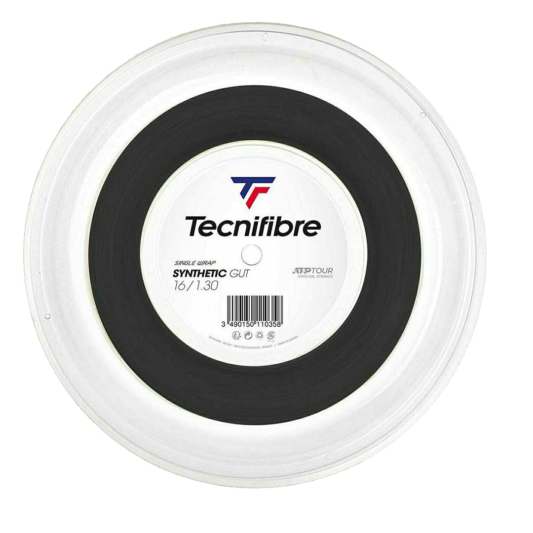 TECNIFIBRE - Tennissaite - Rolle 200M - Synthetic GUT 1.30mm / 200m Schwartz, 1.30mm / 200m Schwartz