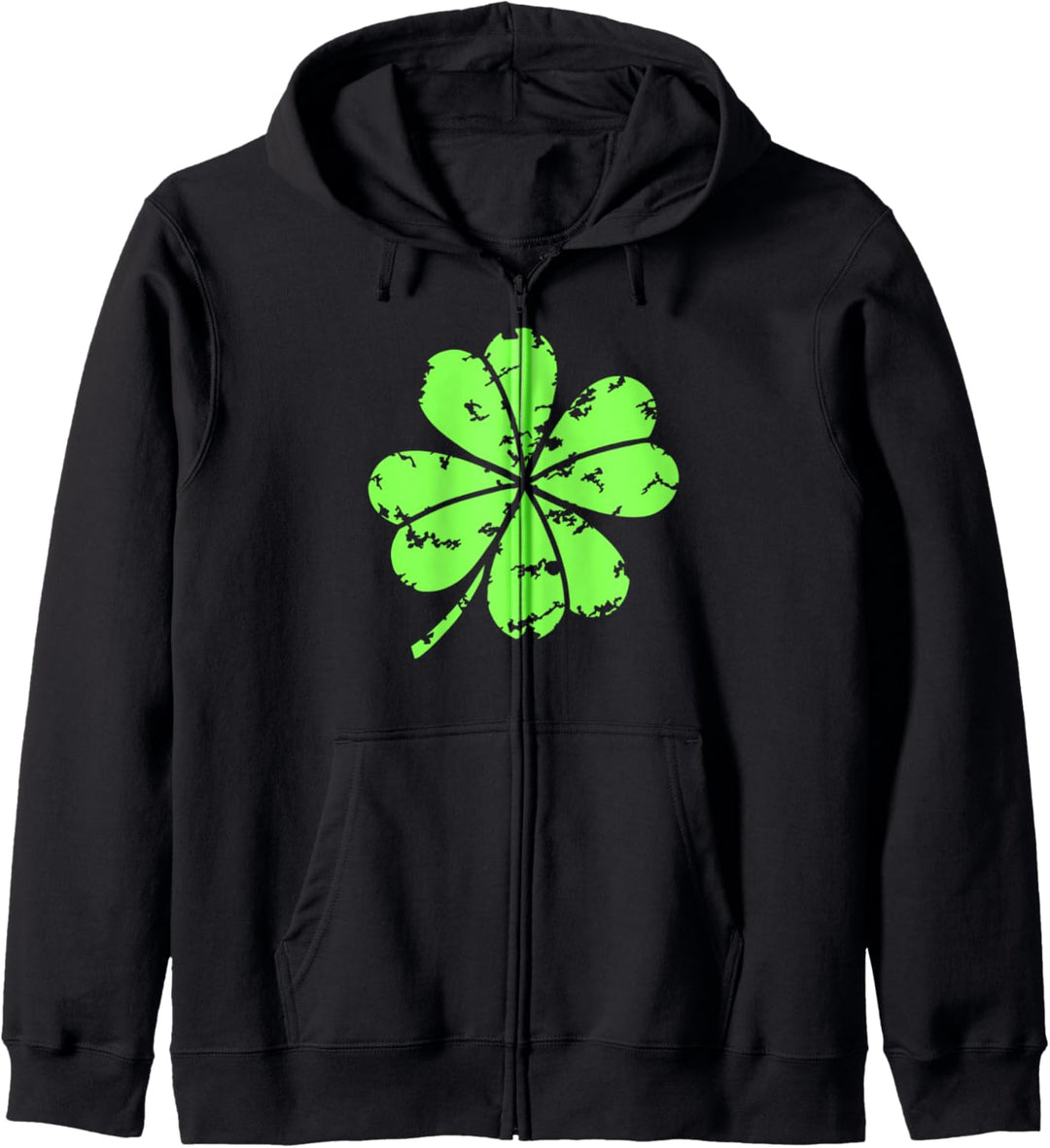 Glückliche Kleeblatt Art St Patricks Day Grafik Kleeblatt Kapuzenjacke