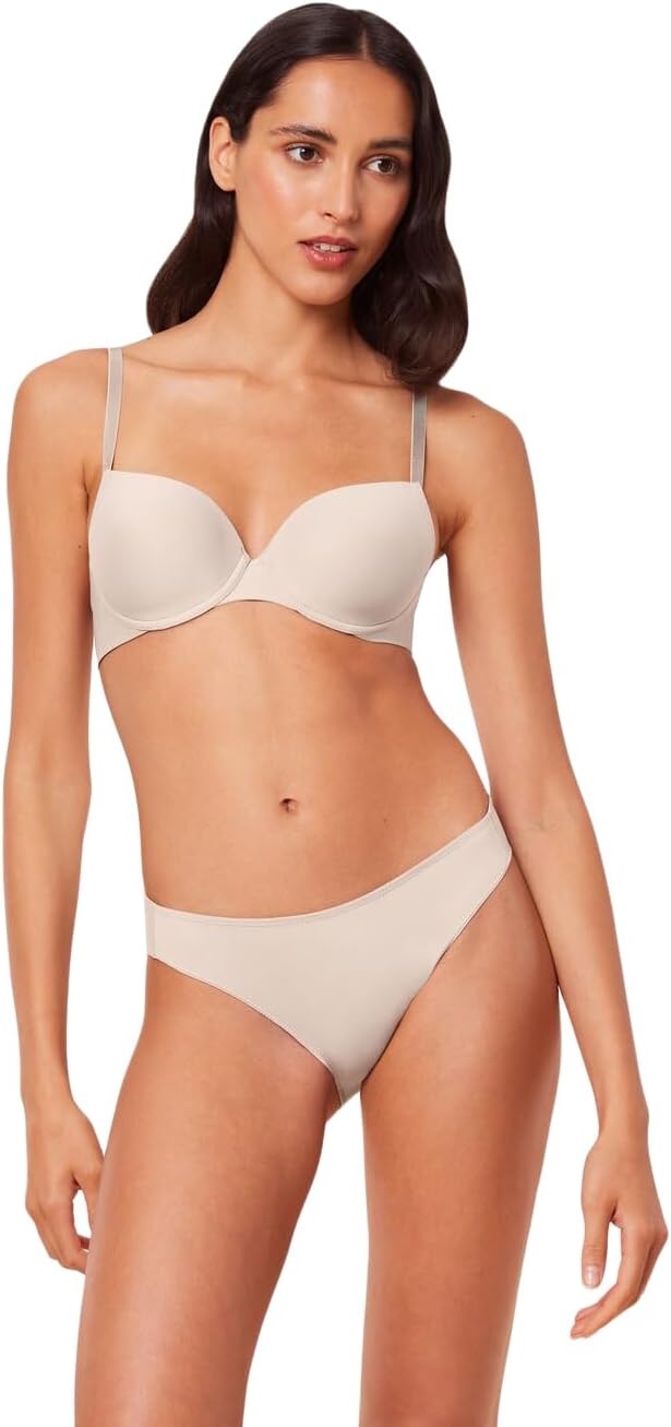 Triumph Damen BH Pure Micro WHP, mit Bügel, Gepolstert, Verstellbare Träger 65B Cameo Beige, 65B Cam