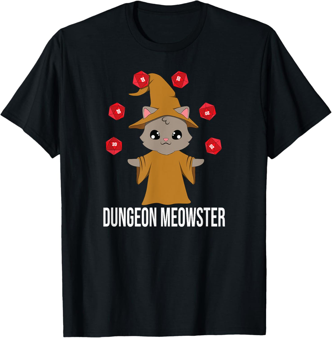 Wizard Cat Dungeon Würfelbrettspiele T-Shirt