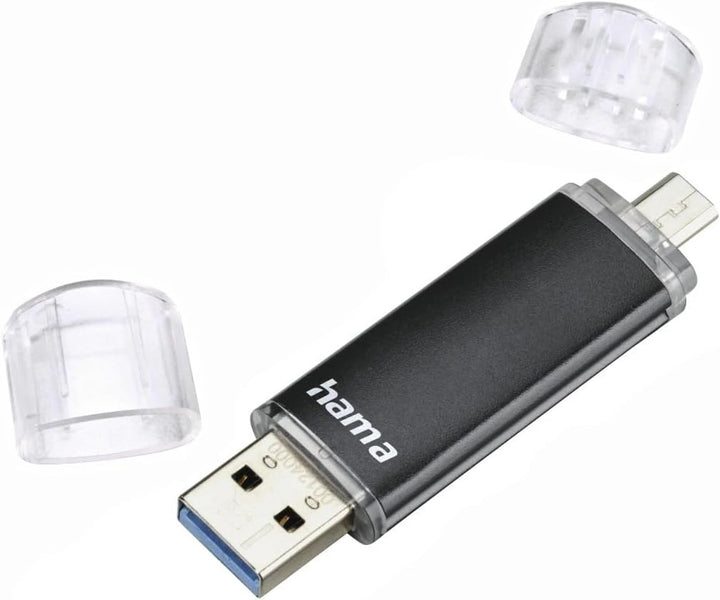 Hama 256GB USB-Speicherstick mit USB 3.2 Gen 1 & microUSB (2-in-1 USB-Stick, zB für Android Handy, T