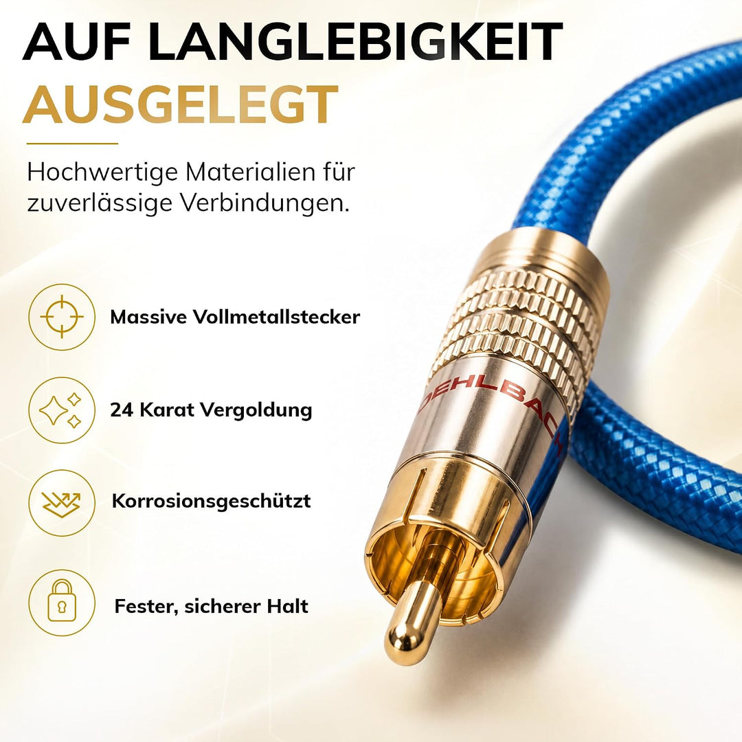 Oehlbach NF 113 DI 1500 - Digitales Audio-Cinchkabel - Hochwertiges S/PDIF Koaxialkabel, Mehrfach Sc