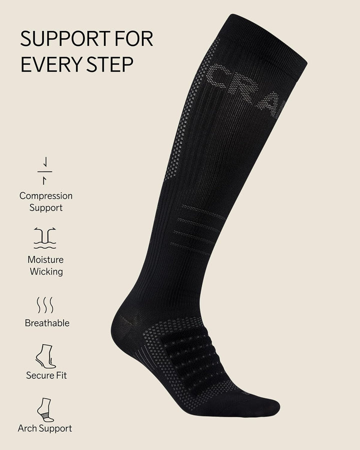 Craft ADV Dry Kompressions-Socken schwarz Schuhgrösse EU 40-42 2022 Laufsocken
