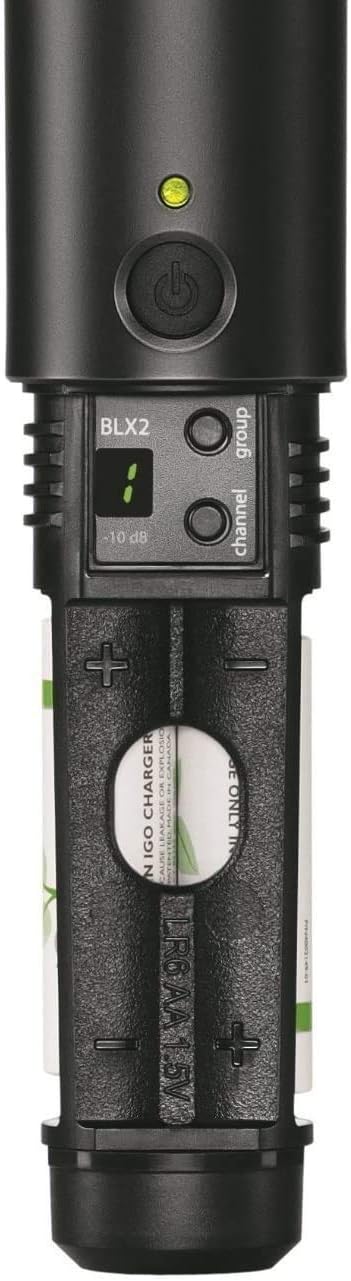 Shure BLX24/PG58 UHF Wireless Mikrofonsystem - Perfekt für Kirche, Karaoke - 14-Stunden Akkulaufzeit