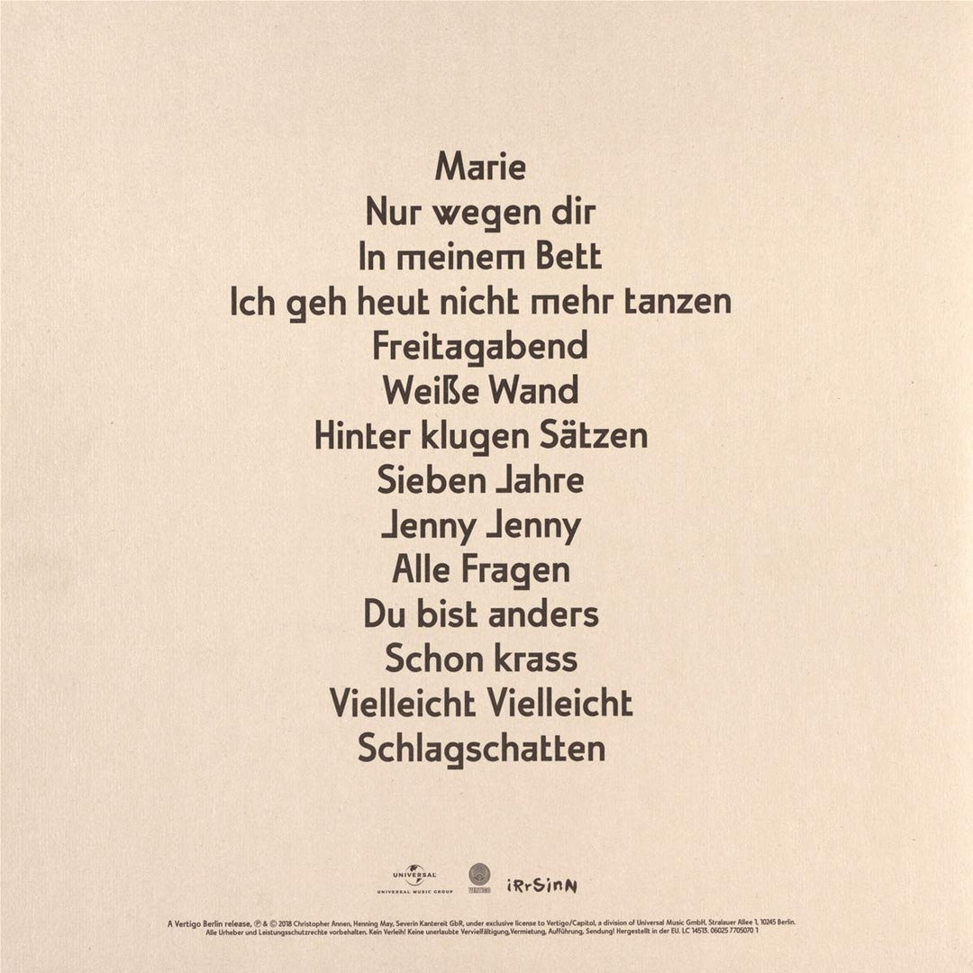 Schlagschatten, Audio-CD