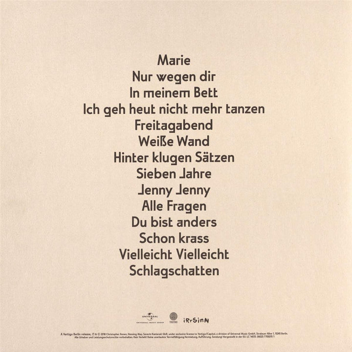 Schlagschatten, Audio-CD