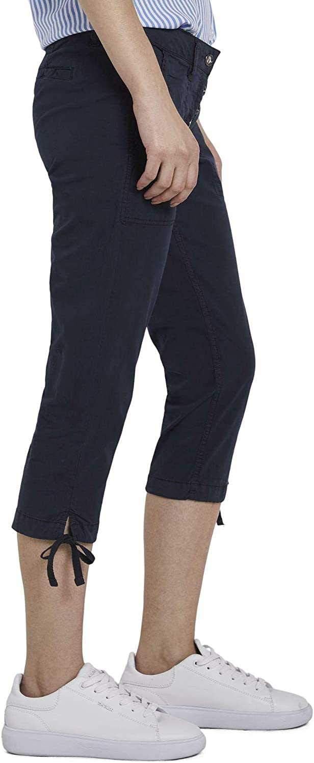 TOM TAILOR Damen Geknöpfte Tapered Relaxed Hose 34 10668 - Sky Captain Blue, 34 10668 - Sky Captain