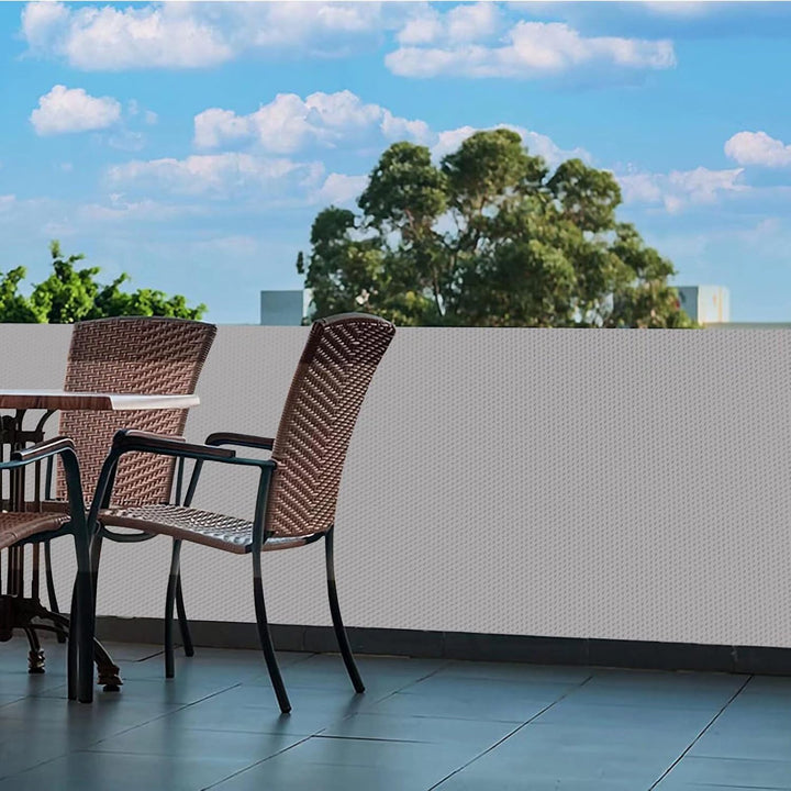 Ufamiluk balkonverkleidung Grau Balkon Windschutz Fuer den Balkon Kunststoff 100% Privatsphäre für d