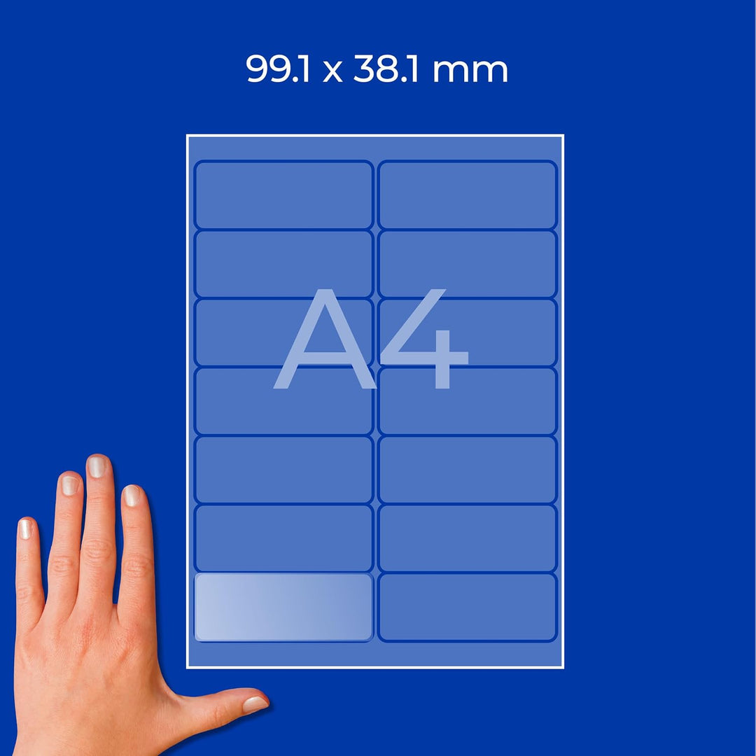 AVERY Zweckform J8563-25 Adressetiketten/Adressaufkleber (350 Etiketten, 99,1x38,1mm auf A4, bedruck