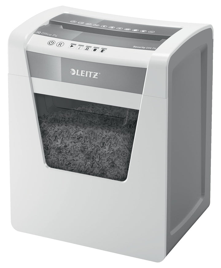Leitz IQ Aktenvernichter Office Sicherheitsstufe P4 mit Touch-Funktionstasten, Partikelschnitt, 17-1