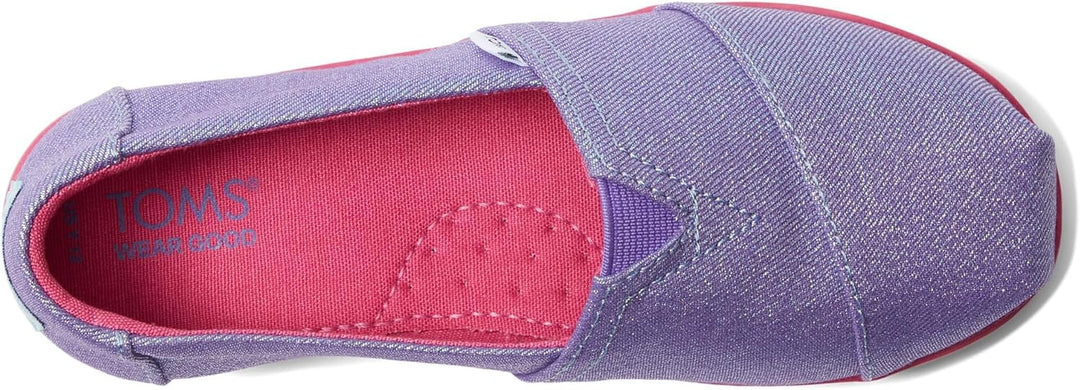 TOMS Mädchen Alpargata Plattform 30 EU Passionflower Glimmer Twill, 30 EU Passionflower Glimmer Twil