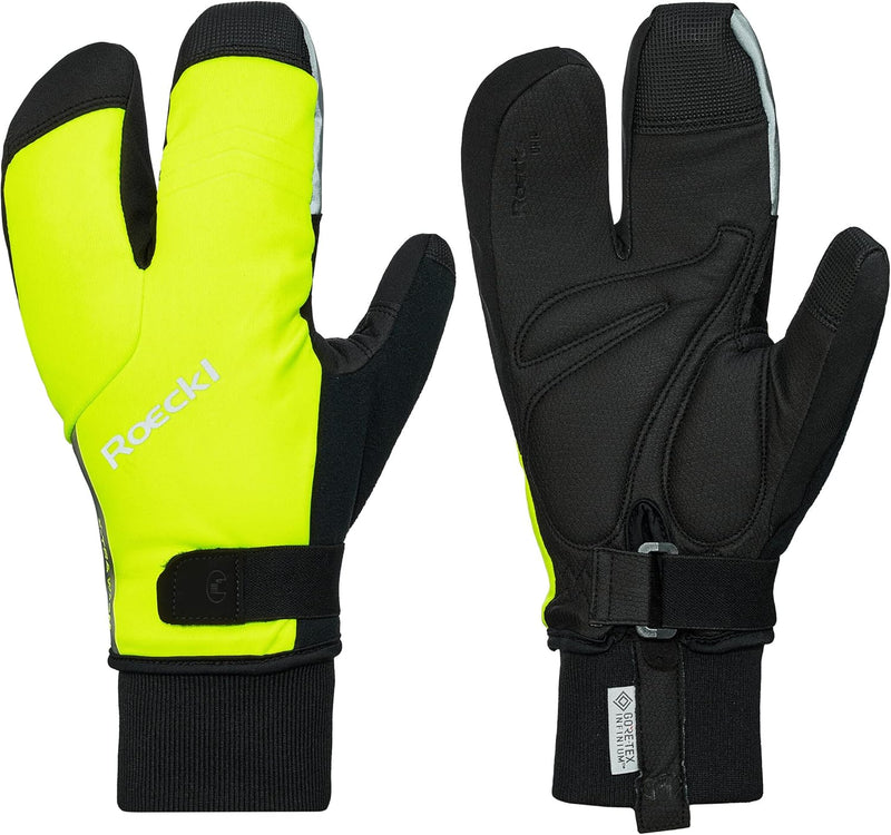 Roeckl Villach 2 Lobster Winter Fahrrad Handschuhe lang fluo gelb 2023 8, 8