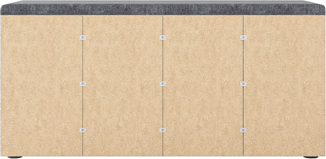 KOMTO Schuhbank mit Sitzfläche - Schuhregal Beton 104 x 50 x 30 cm Schuhschrank mit Sitzbank Flur Ba
