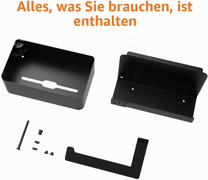 Toilettenpapierhalter ohne Bohren, Klopapierhalter 304 Edelstahl, Schwarzer Klopapierhalter mit Feuc