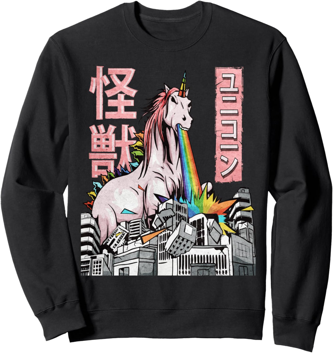 Kaiju Einhorn Japanisches Monster Unicorn Anime Merch Manga Sweatshirt