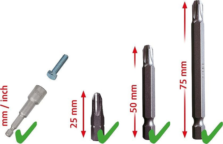 KS Tools 911.2008 1/4" Bit-Satz, 208-tlg