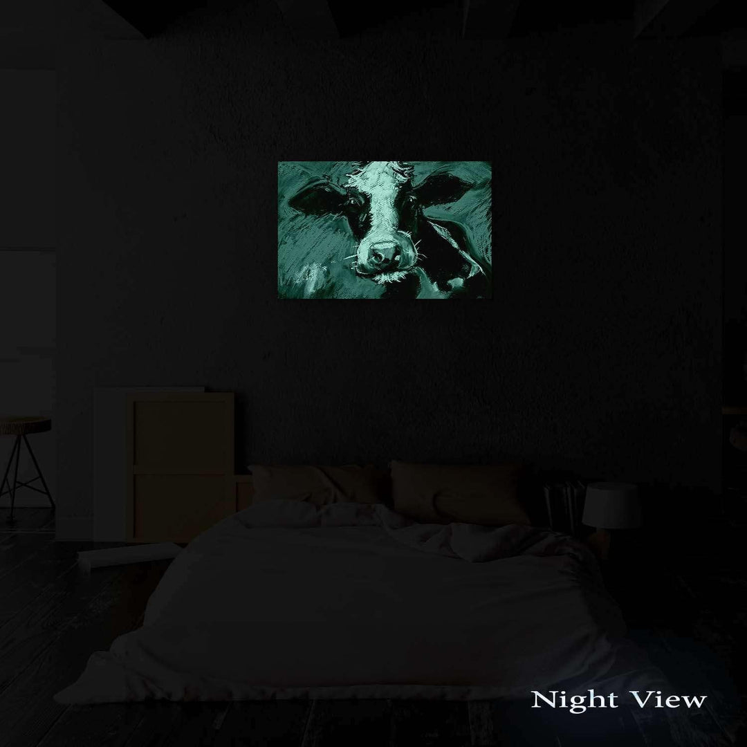 Startonight Bilder Süsse Kuh, Leinwandbilder Moderne Kunst, Tiere Wanddeko Kunstdrucke, Wandbilder 6