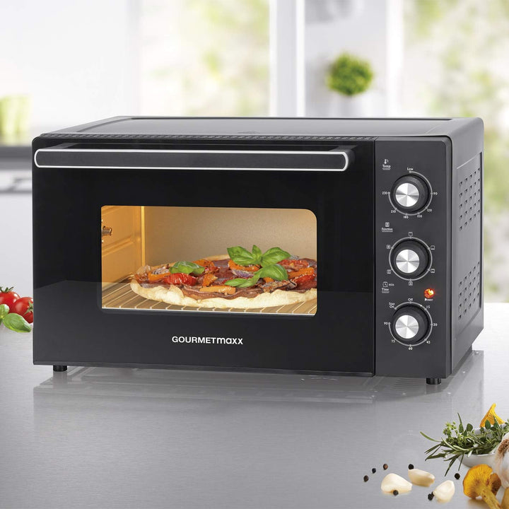GOURMETmaxx Mini-Backofen mit Umluft | 42 Liter Fassungsvermögen, Ober- und Unterhitze mit Umluft un