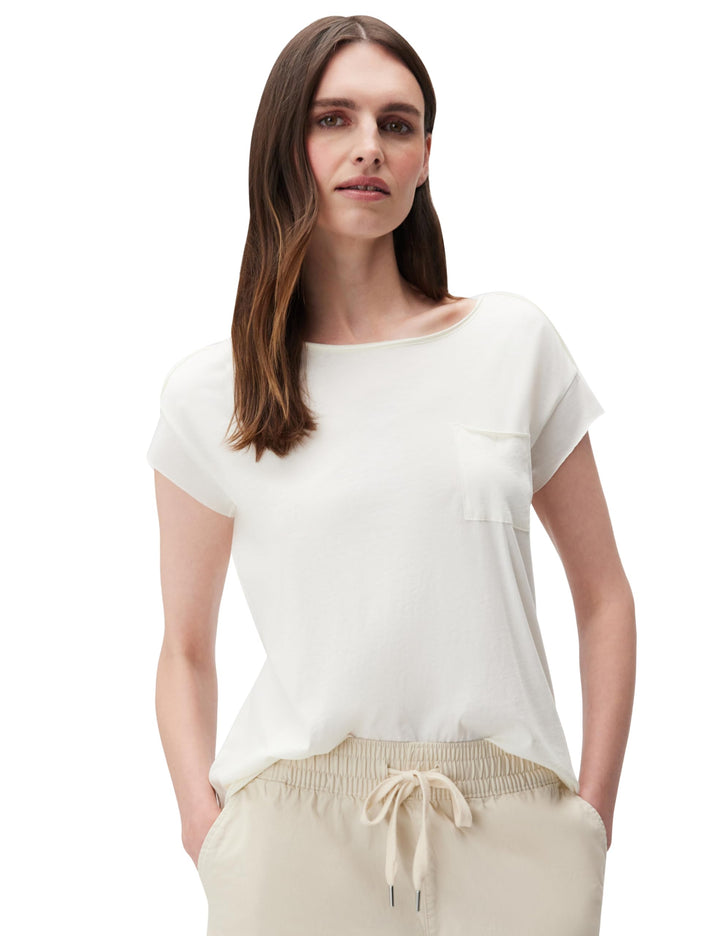 Marc O'Polo Denim Damen T-Shirt aus Bio-Baumwolle Relaxed Fit XXS Silky White, XXS Silky White