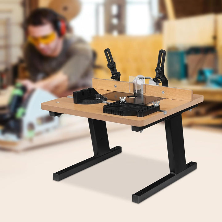 Frästisch Einstellbar Router Tisch 200kg/440.92lbs Tragfähigkeit Tischfräsmaschine zum Besäumen, Nut
