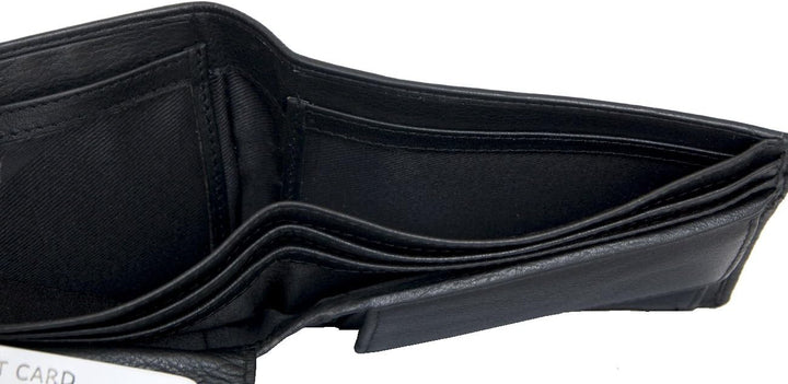 Herren Schwarzes Weiches Leder Portemonnaie mit interessantem Design