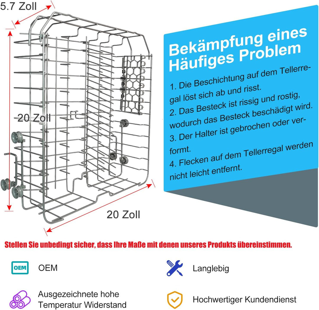 2025 Upgraded D.I.Accessa Geschirrspüler Obere Geschirrkorb Montage Ersatz für Midea Gorenje Samsung