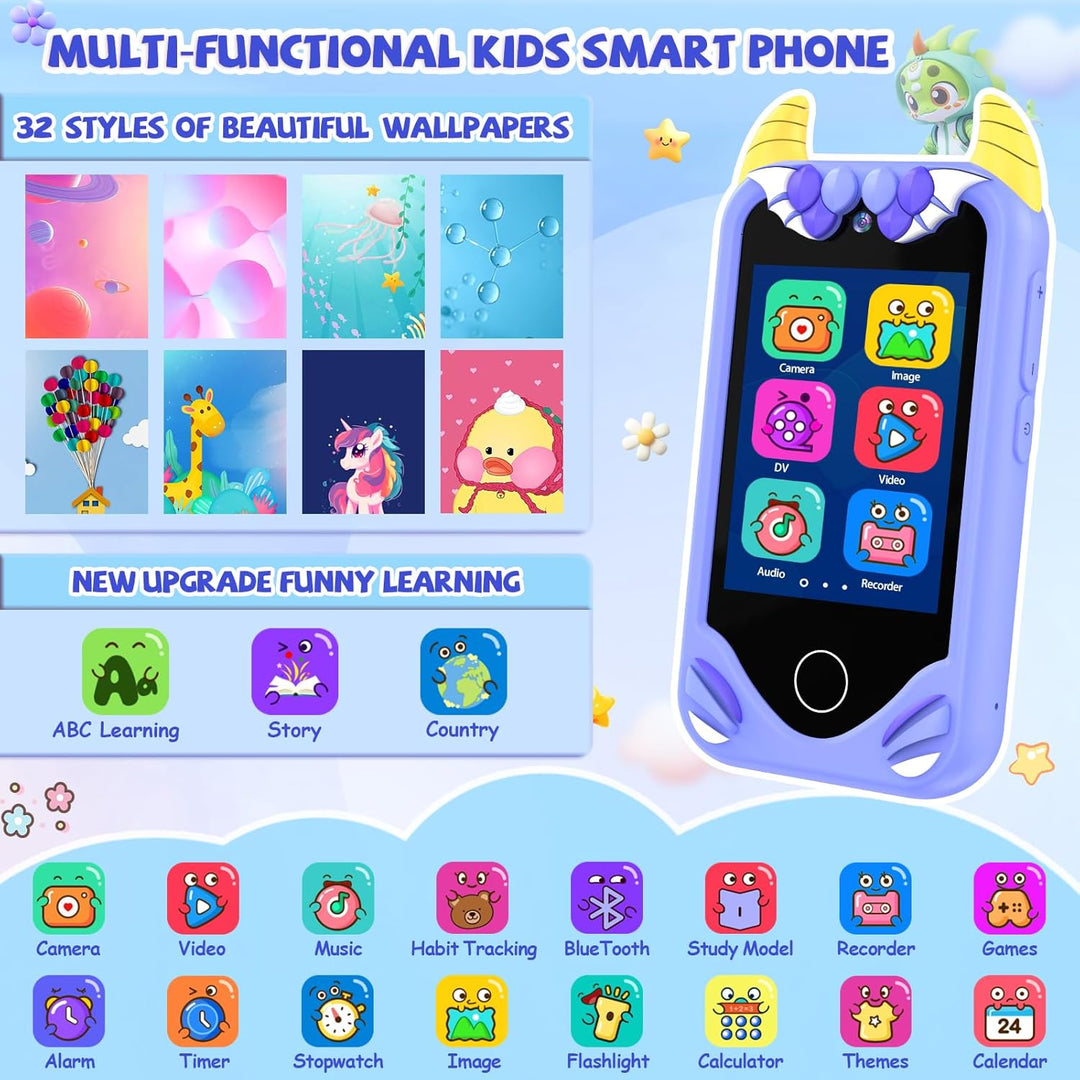 Kinder Handy Smartphone Mädchen Geschenke - Weihnachten Geburtstag Geschenke ab 3 4 5 6 Jahre Mädche