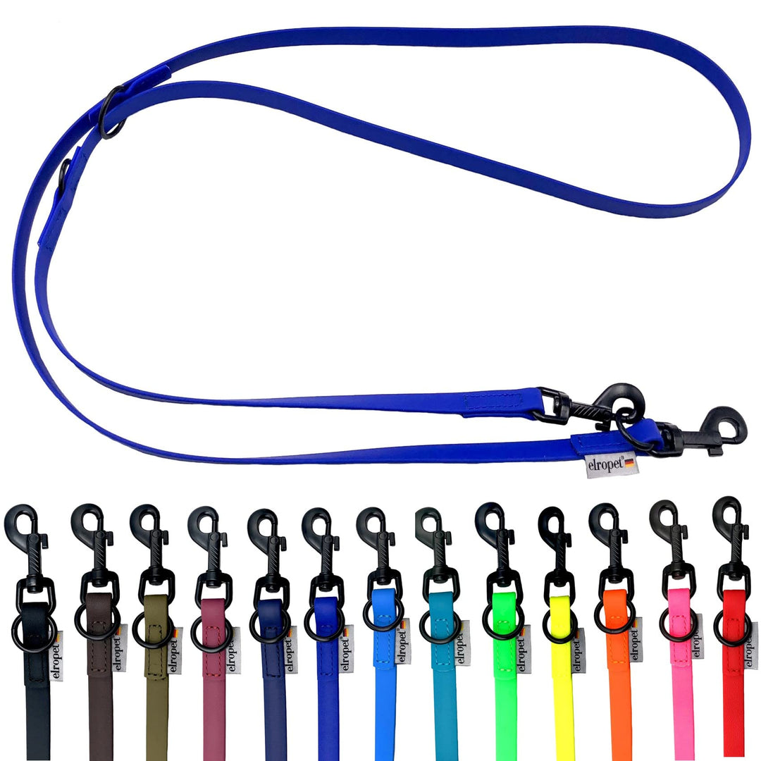 Biothane Hundeleine schwarzer Haken verstellbar für kleine Hunde/grosse Hunde 2m / 2,40m / 2,80m / 3