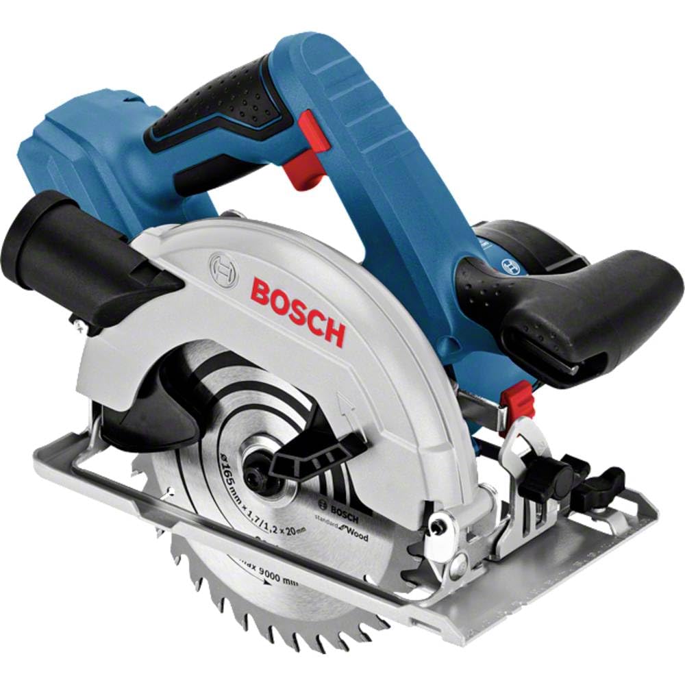 Bosch Professional 18V System Akku-Kreissäge GKS 18V 57-2 L (Sägeblatt links, bürstenloser Motor, 57