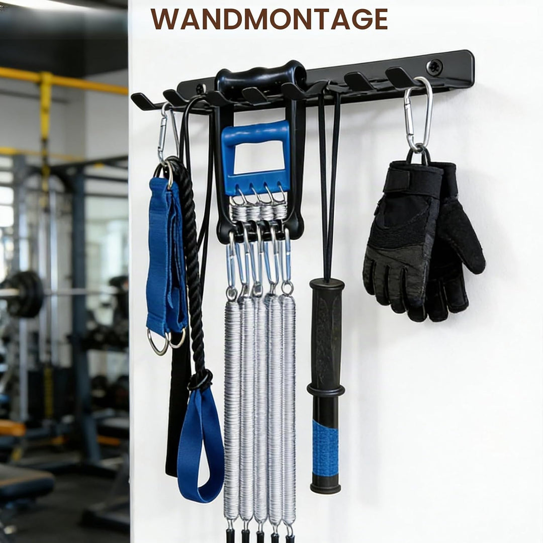 Langhantel Halterung,Hantelscheibenständer,Multifunktionales Schwarzes Fitness-Aufbewahrungsregal fü
