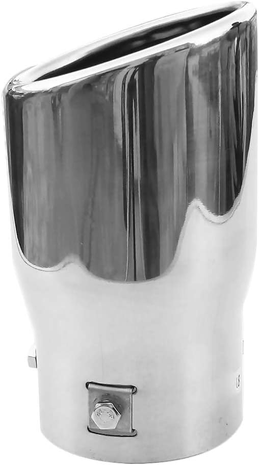 Auspuffblende Endrohr Auspuff Universell Schalldampf Edelstahl Rund bis 68mm Chrom AutoHobby