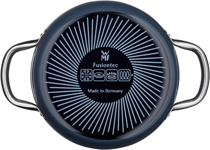WMF Fusiontec Inspire Kochtopf gross, 20 cm, Glasdeckel, Bratentopf Induktion, 2,4l, High-Tech Keram