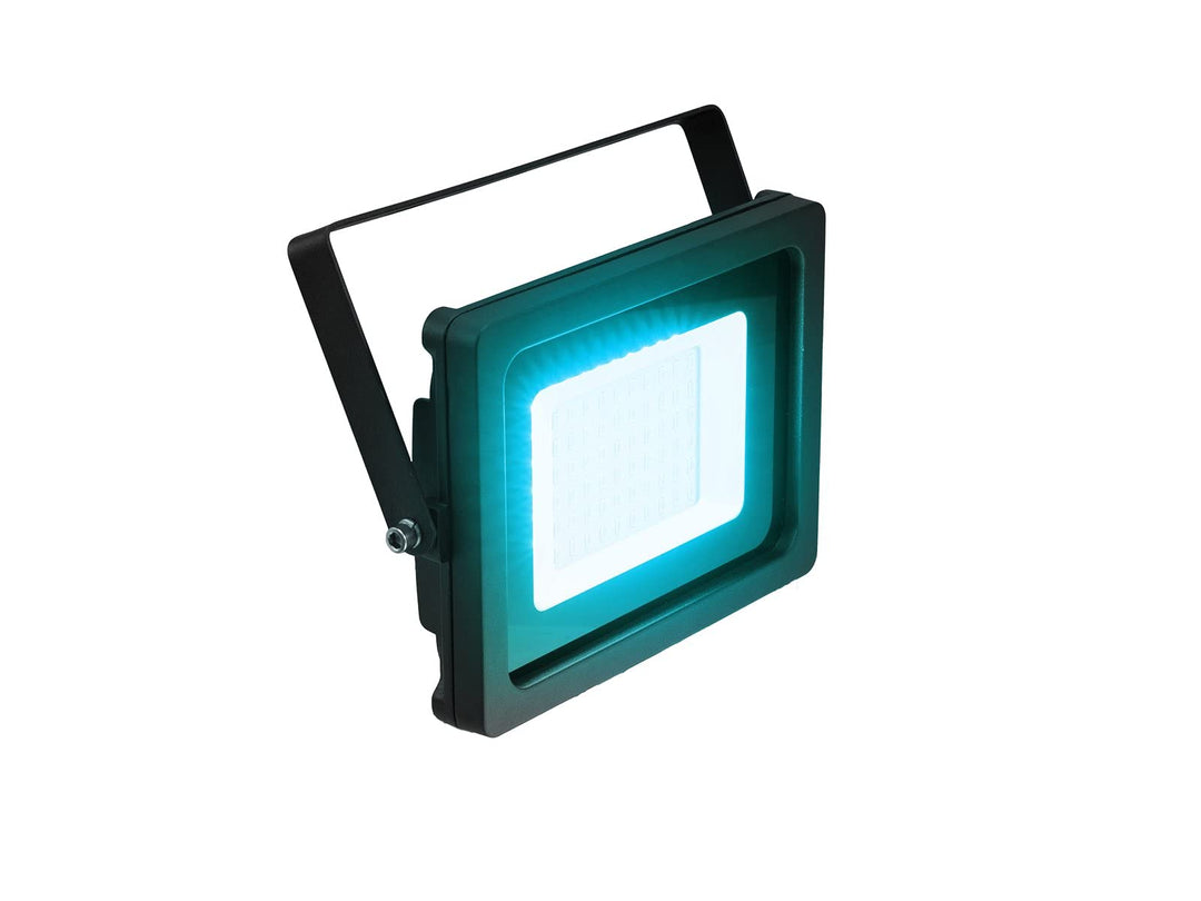 EUROLITE LED IP FL-30 SMD türkis | Wetterfester flacher Aussenstrahler (IP65) mit farbigen LEDs