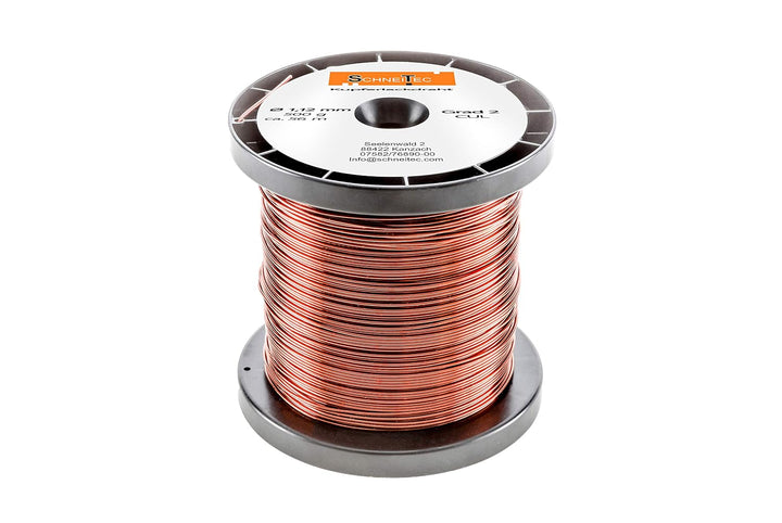 Kupferlackdraht W210 Ø 1,12 mm 500 g CU Lackdraht Grad 2 CUL Kupferdraht Gewicht 500 Gramm Durchmess