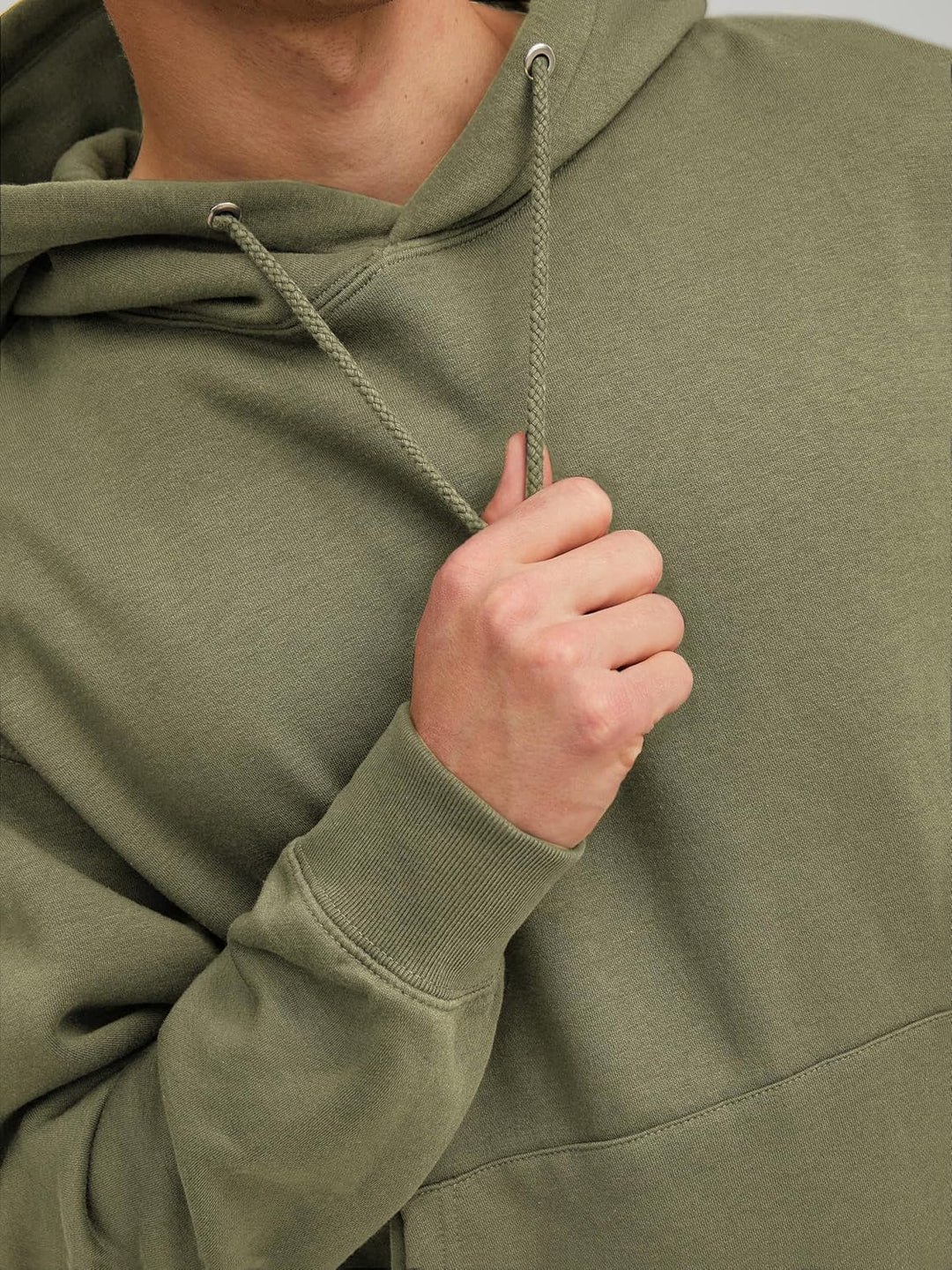JACK & JONES Herren Basic Hoodie Soft Sweat Hood Jumper Kapuzen Pullover XS Grün (Dusty Olive/Reg),