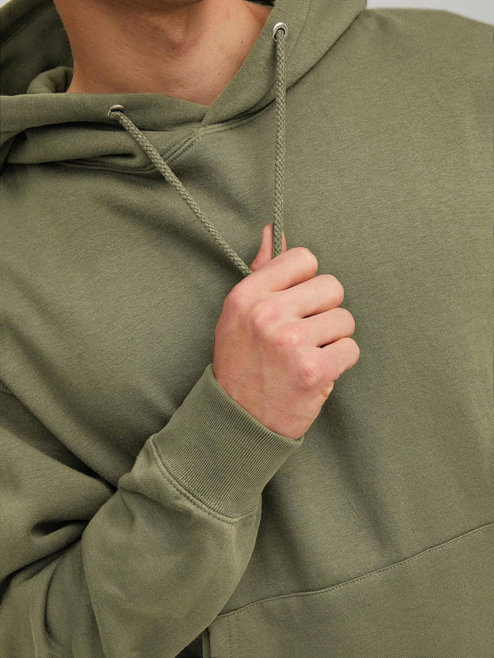 JACK & JONES Herren Basic Hoodie Soft Sweat Hood Jumper Kapuzen Pullover XS Grün (Dusty Olive/Reg),