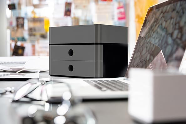 HAN Schubladenbox Allison SMART-BOX mit 2 Schubladen und Trennwand, Kabelführung, stapelbar, Utensil