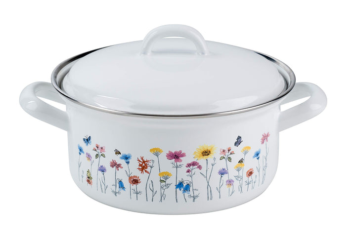 Riess 0128-070 Kasserolle mit Deckel, Durchmesser 16 cm, Inhalt 1,0 Liter, Country, Sonderedition Fl