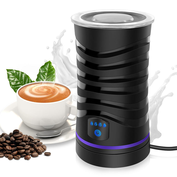 4 in 1 Milchaufschäumer Elektrisch 400W, 600ml Automatischer Milchschäumer für Heisser und Kalter Mi