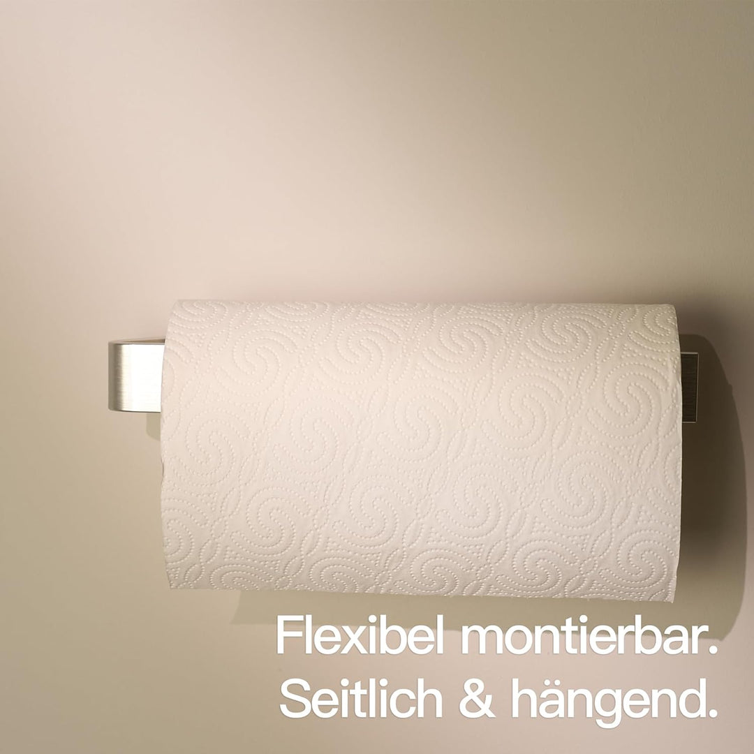 Designfabrik Hamburg Küchenrollenhalter ohne Bohren | Papierrollenhalter Wand | Rollenhalter selbstk