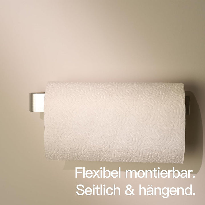 Designfabrik Hamburg Küchenrollenhalter ohne Bohren | Papierrollenhalter Wand | Rollenhalter selbstk