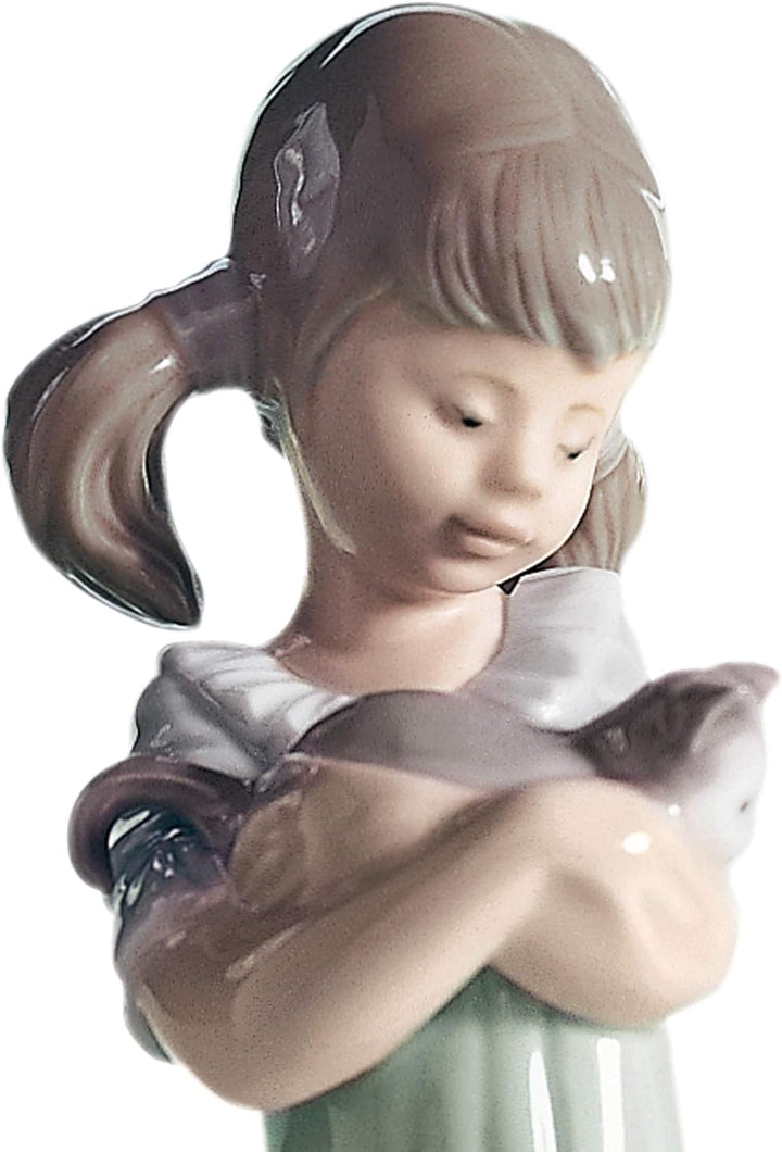 LLADRÓ Mädchen-Figur Vergiss Mich Nicht. Mädchen. Porzellan.