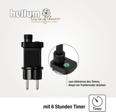 hellum Lichterkette Kerzen Weihnachtsbaum, Kerzen Lichterkette aussen mit Clip, 24 warm-weisse LED,