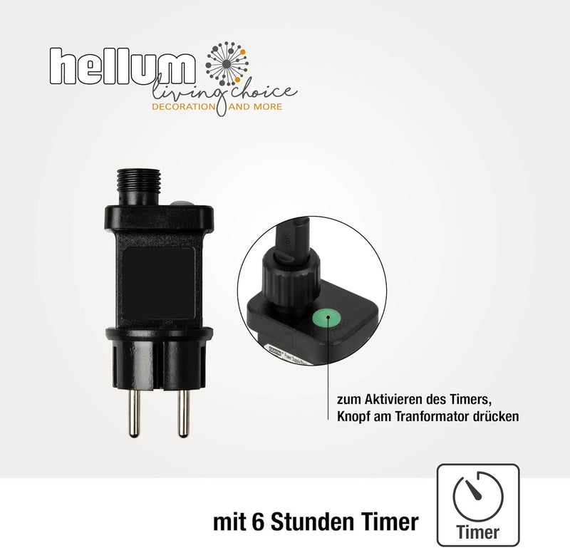 hellum Lichterkette Kerzen Weihnachtsbaum, Kerzen Lichterkette aussen mit Clip, 24 warm-weisse LED,