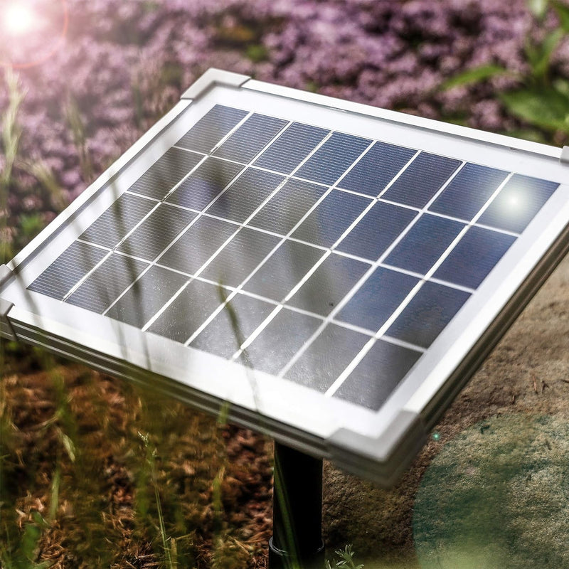 Solar Gartenbrunnen Smart Fountain - extragrosses 5 Watt Solarmodul, Solarpumpe mit Direktbetrieb -