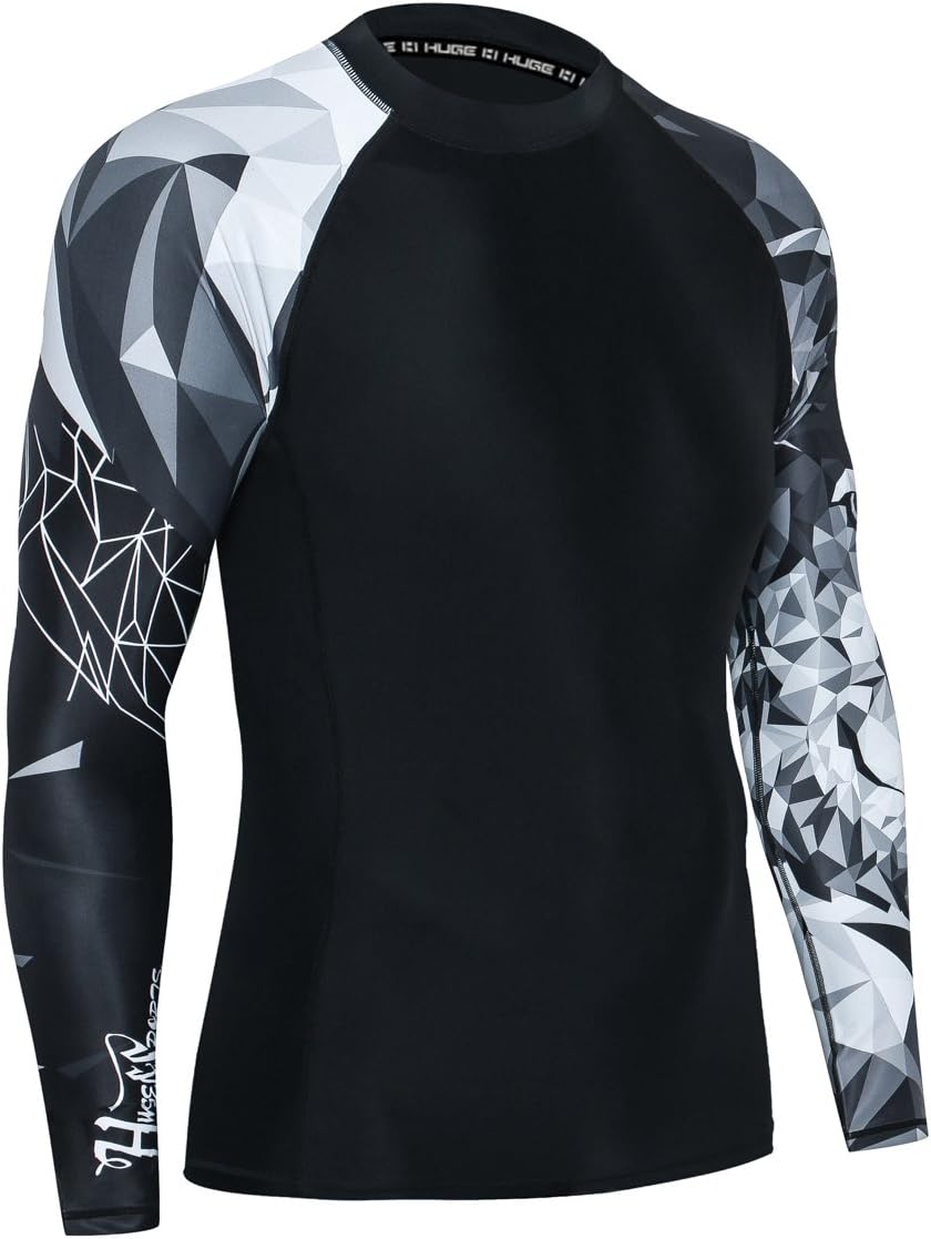 HUGE SPORTS Wildes Tier Rashguard Sonnenschutz Schnelltrocknend Kompression Schwimmshirt XL Wolf, XL