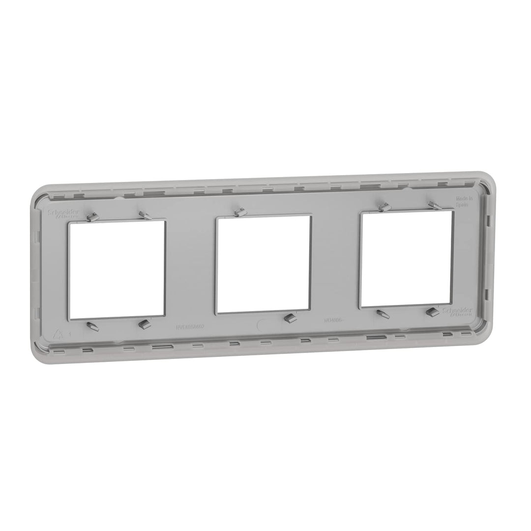Schneider Electric NU400630 Unica Pro Rahmen, Aluminium, 3-fach